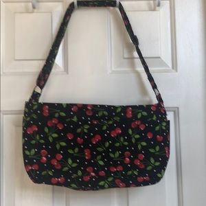 Adjustable Cherry print shoulder strap bag
